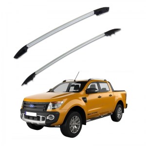 Silver-Roof-Rails-Rack-Carrier-Bars-For-Ford-Ranger-Wildtrack-T6-2012-2016-Double-Cabin